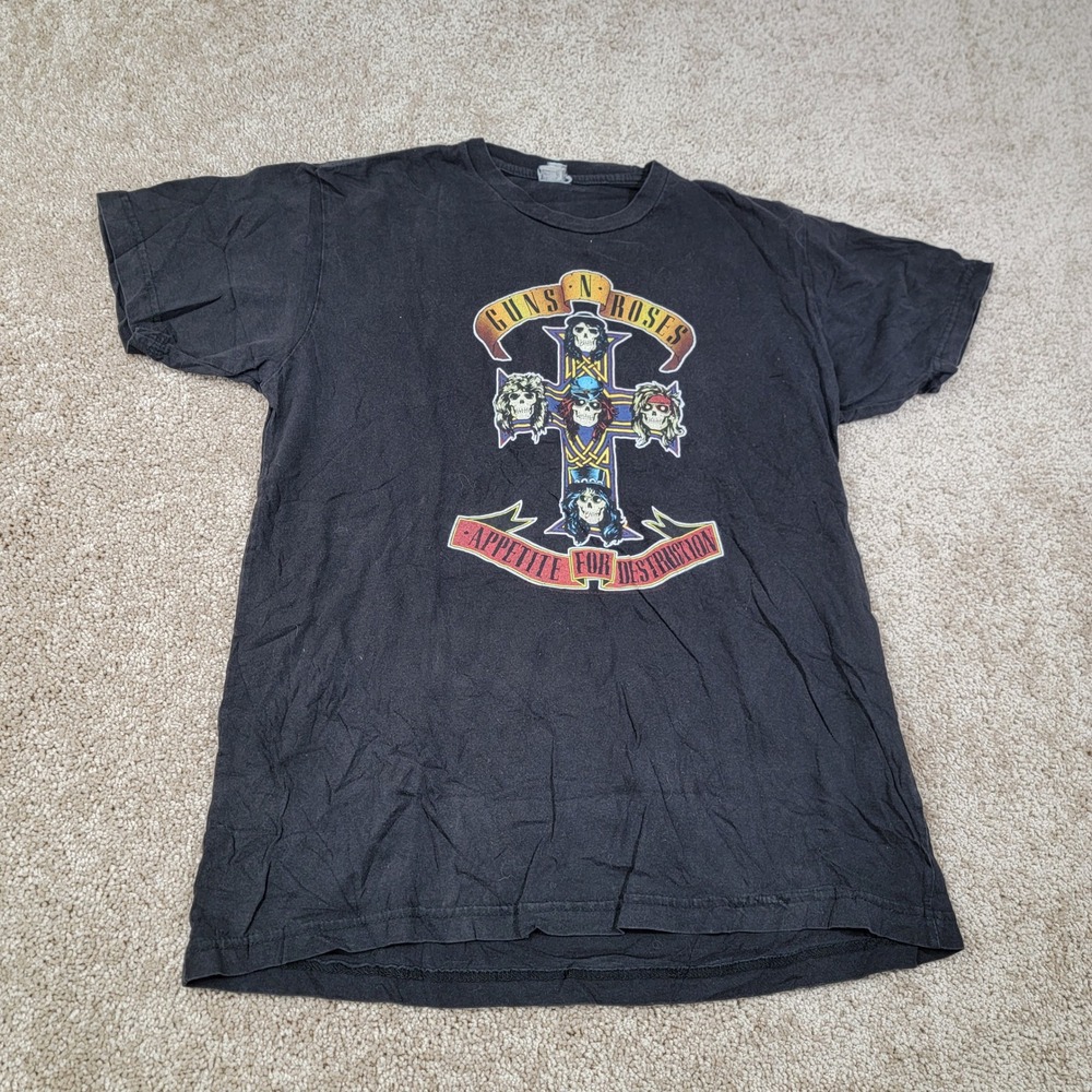 Guns N Roses Appetite For Destruction Graphic T Shirt Men's Rock Band Sz Medium